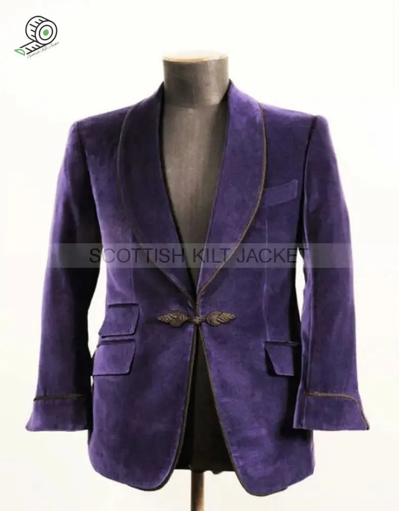 Elegant Purple Velvet Dinner Blazer