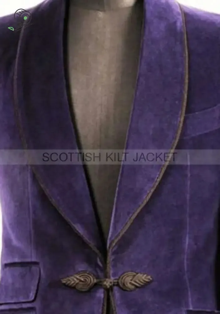 Elegant Purple Velvet Dinner Blazer