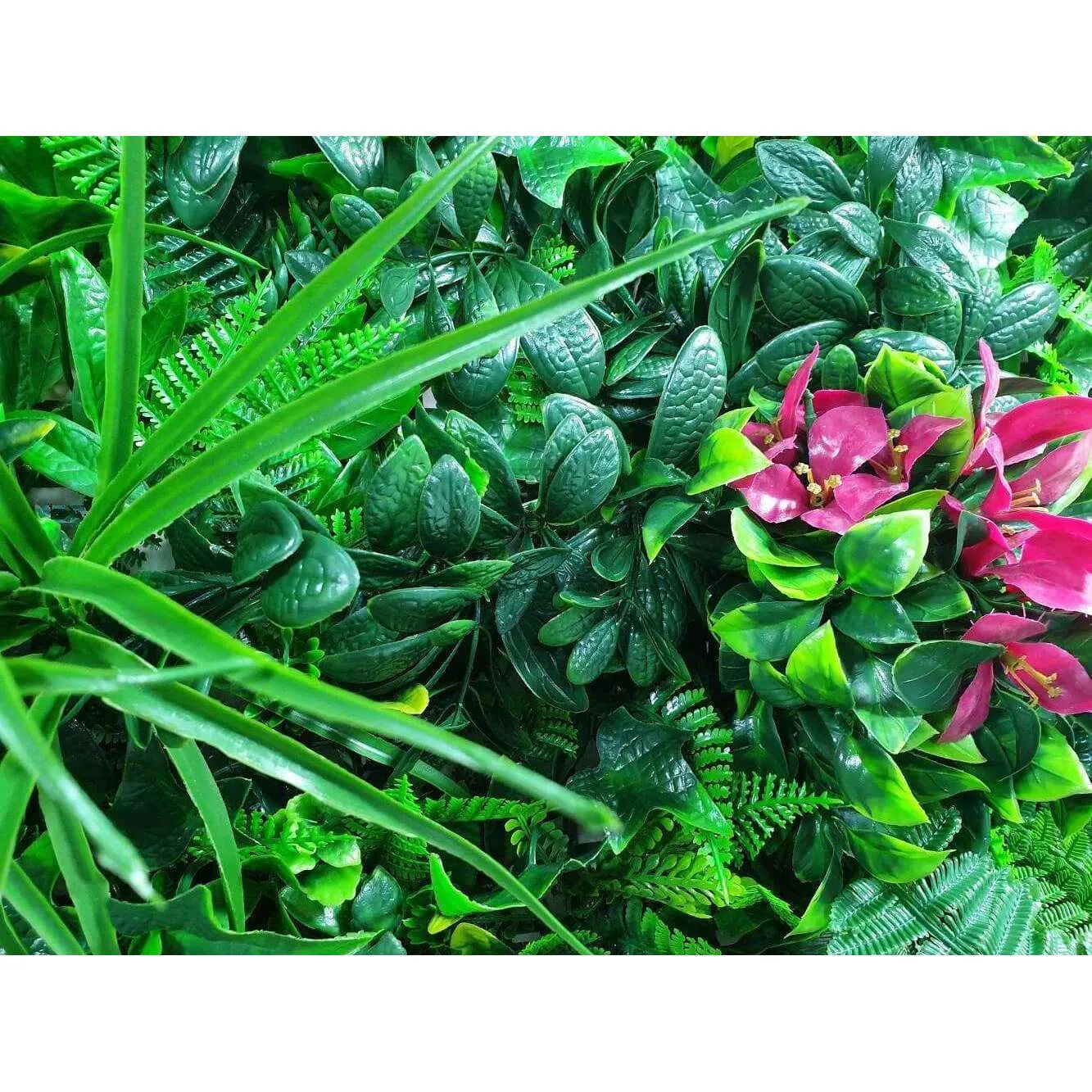 Elegant Red Rose Artificial Vertical Garden / Fake Green Wall 100cm x 100cm UV Resistant