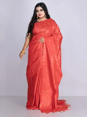 Elegant Red Woven BhagalPuri Silk Saree