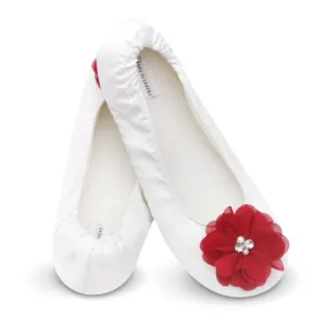 Elegant Ruby Bridesmaid Slippers