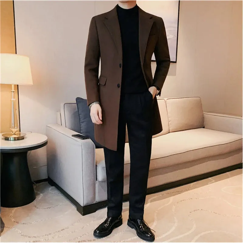 Elegant slim fit suit coat