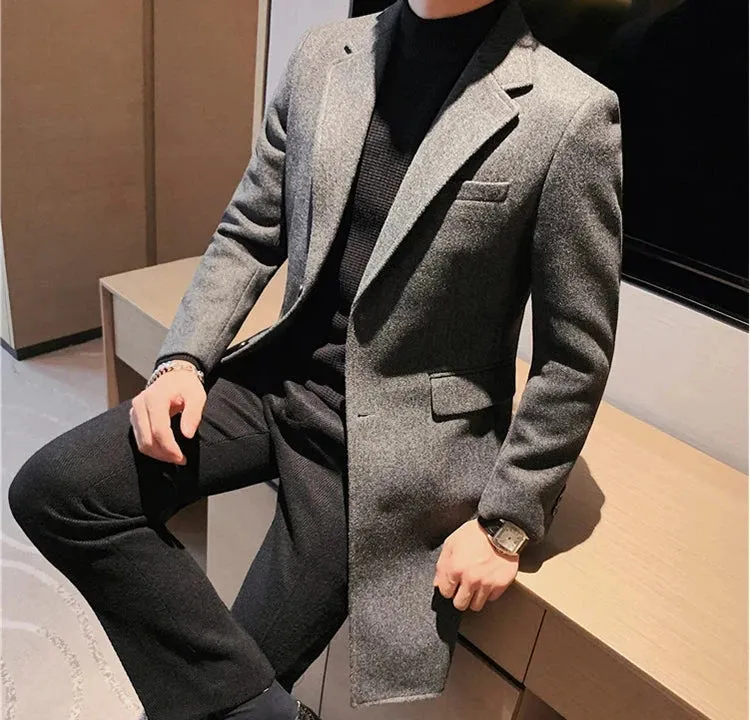 Elegant slim fit suit coat