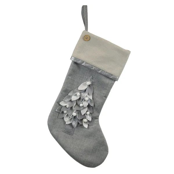 Elegant Stocking With Tree Motif