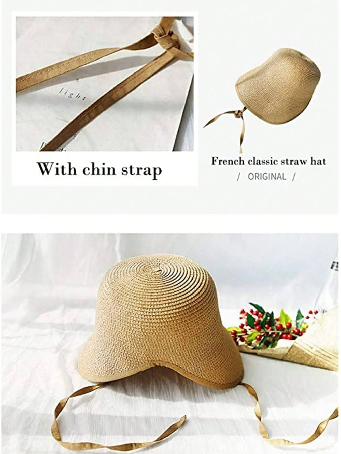 Elegant Straw Regency Bonnets Hats For Women Party Sun Hats Bow Beach Cap Big Wide Brim Cloche Hat Fedora Chapeau Femme