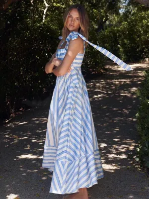 Elegant Stripe Maxi Dress