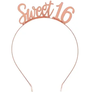 Elegant Sweet Sixteen Blush Metal Headband 16cm x 12cm Each