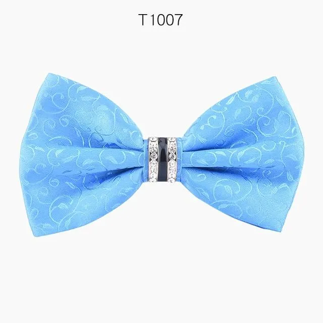 Elegant Tuxedo Metal/Crystal Bow Ties - 42 Colors