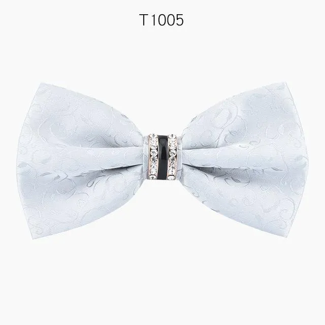 Elegant Tuxedo Metal/Crystal Bow Ties - 42 Colors