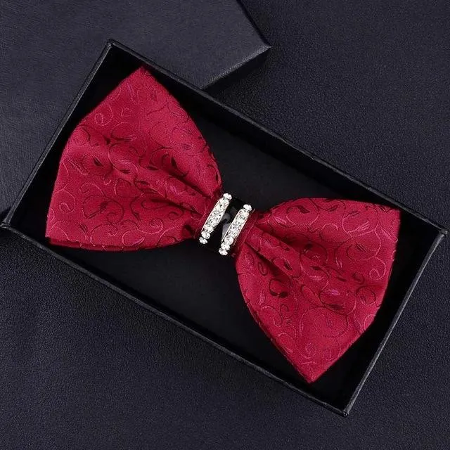 Elegant Tuxedo Metal/Crystal Bow Ties - 42 Colors