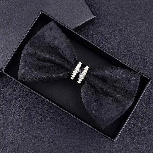 Elegant Tuxedo Metal/Crystal Bow Ties - 42 Colors