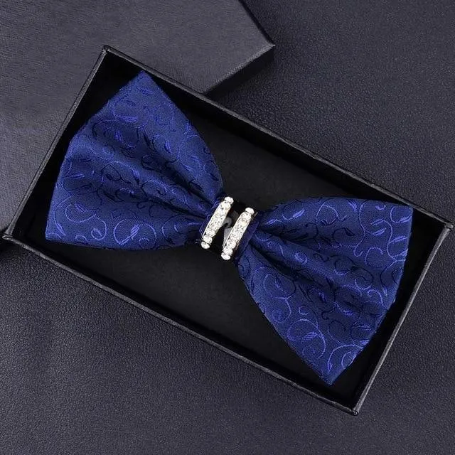 Elegant Tuxedo Metal/Crystal Bow Ties - 42 Colors