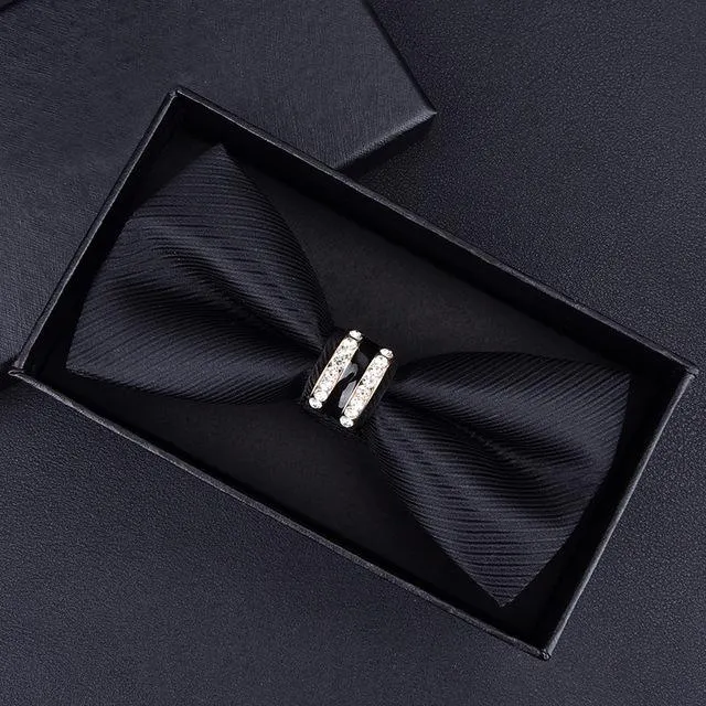 Elegant Tuxedo Metal/Crystal Bow Ties - 42 Colors