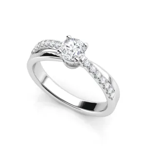 Elegant Twist Solitaire Engagement Ring