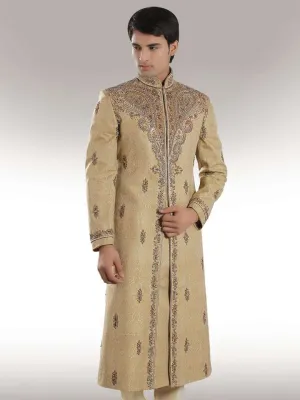 Elegant Velvet Neck Sherwani