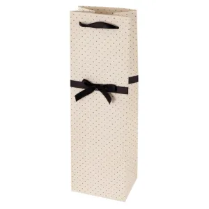 Elegant White and Black Wine Bag