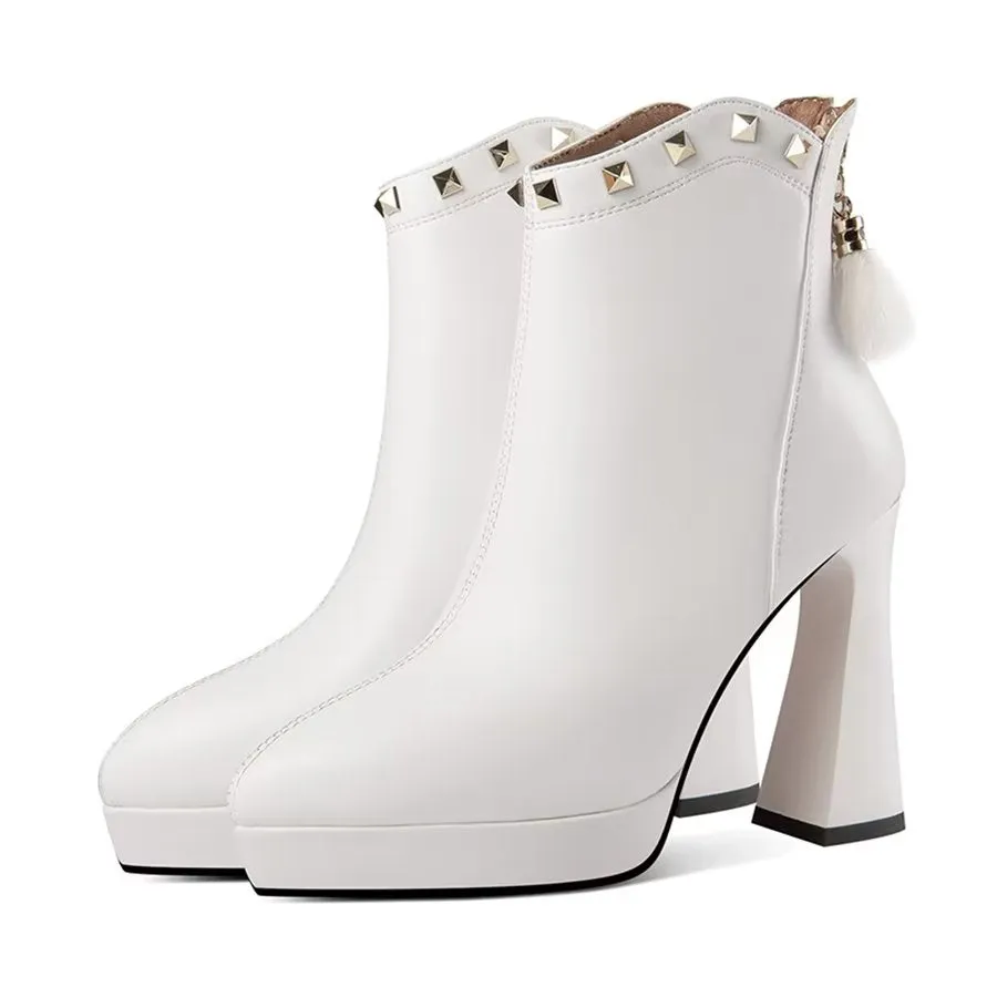 Elegant Zipper Pointed Toe Sculpted High Heel Boots