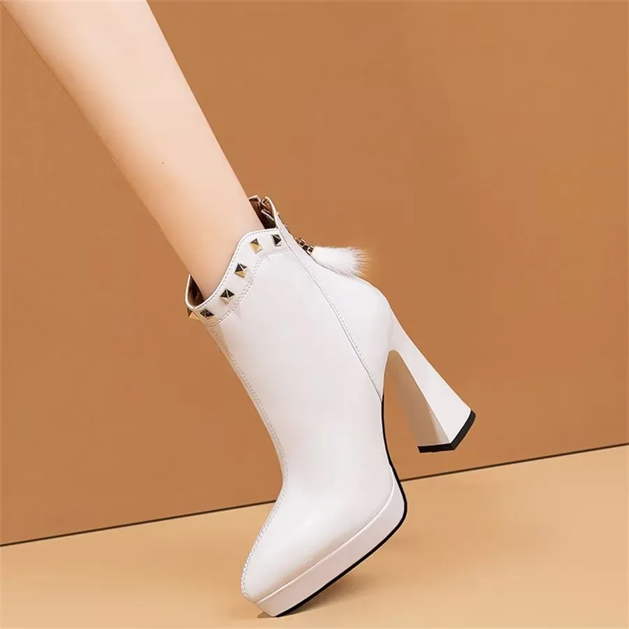 Elegant Zipper Pointed Toe Sculpted High Heel Boots