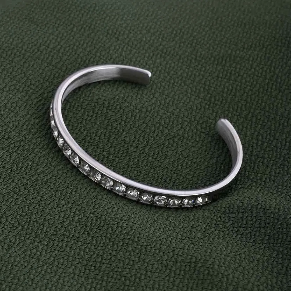 Elegant Zirconia Studded Silver Bracelet