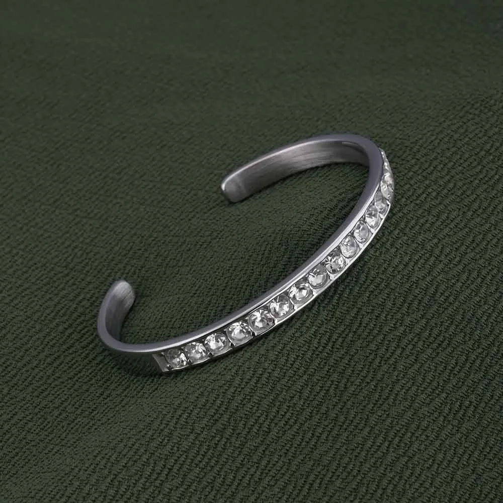 Elegant Zirconia Studded Silver Bracelet