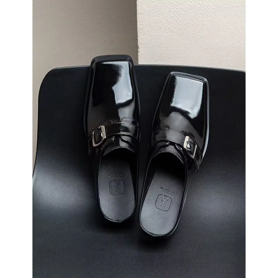 ElegantLux Leather Business Beach Slippers