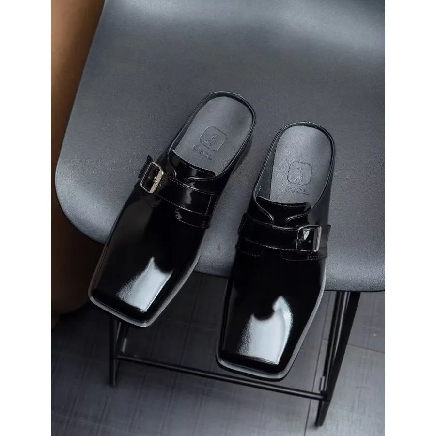 ElegantLux Leather Business Beach Slippers