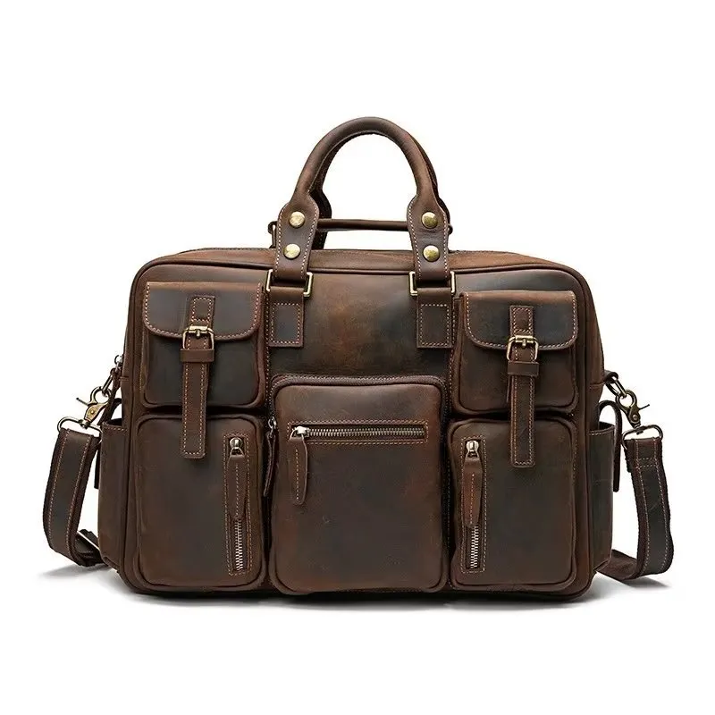 ElegantLuxe Cow Leather Men's Luxury Travel Bag