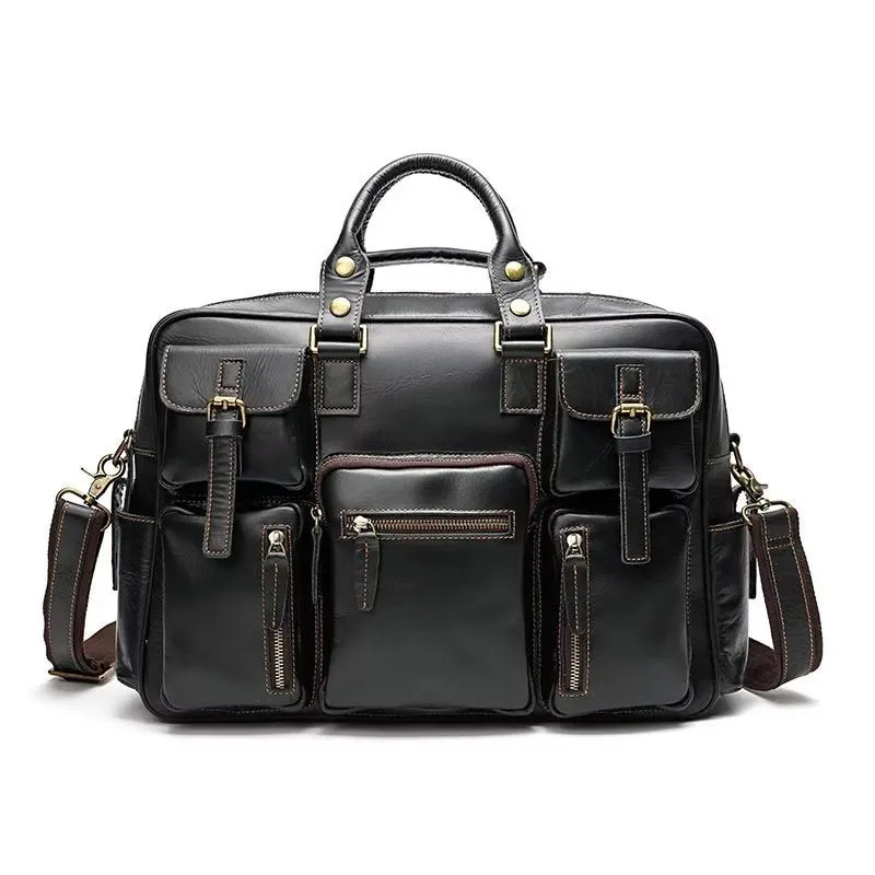 ElegantLuxe Cow Leather Men's Luxury Travel Bag