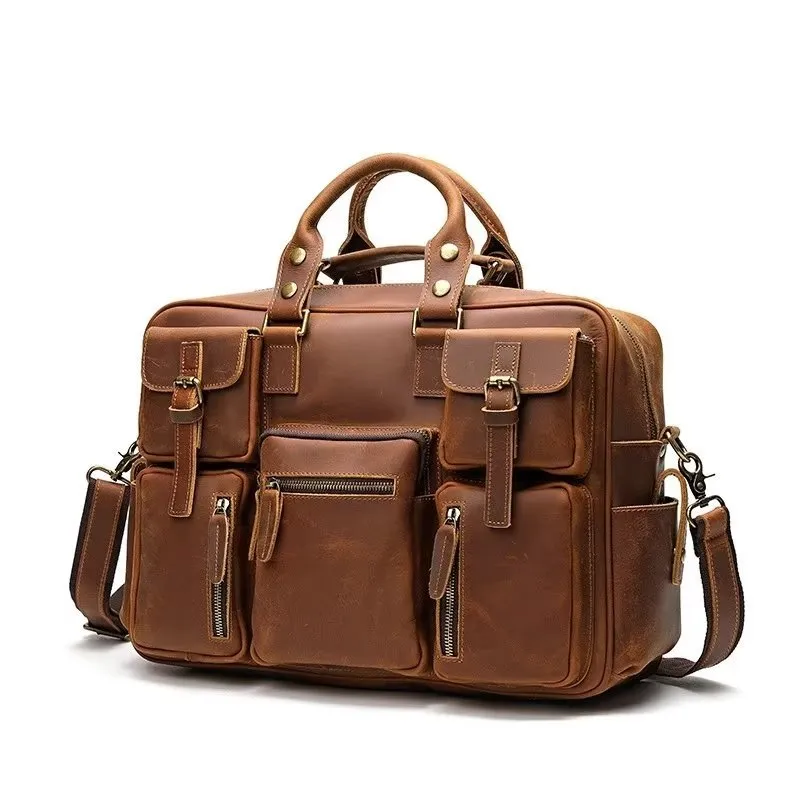 ElegantLuxe Cow Leather Men's Luxury Travel Bag