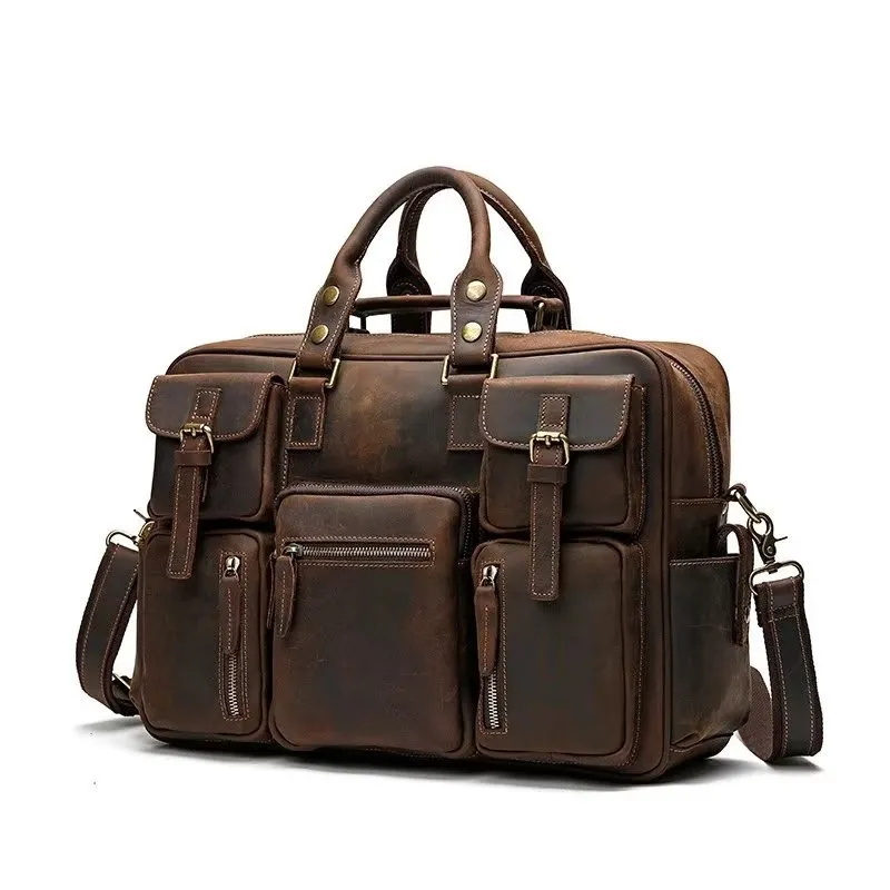 ElegantLuxe Cow Leather Men's Luxury Travel Bag