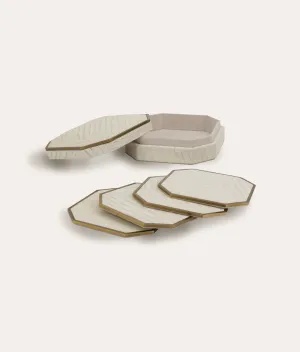 Elemental Coasters, set of 4 - Ivory