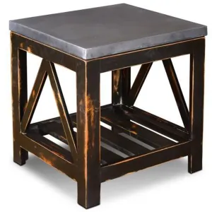 Elements Collection Zinc Top End Table