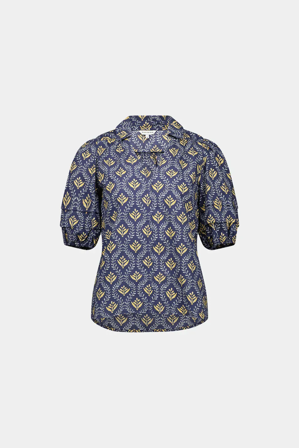 Elena Top - Blue Motif