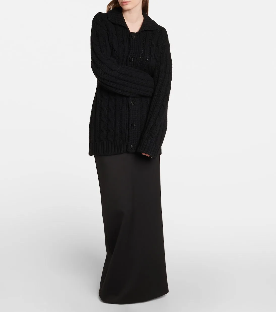 Eleo wool cardigan The Row, black