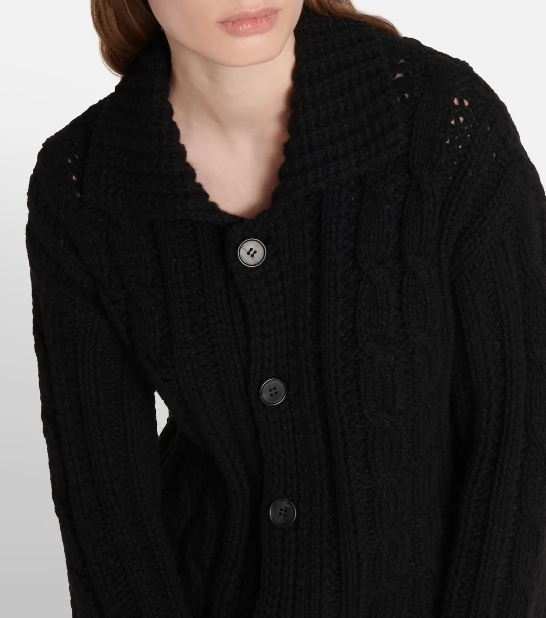 Eleo wool cardigan The Row, black