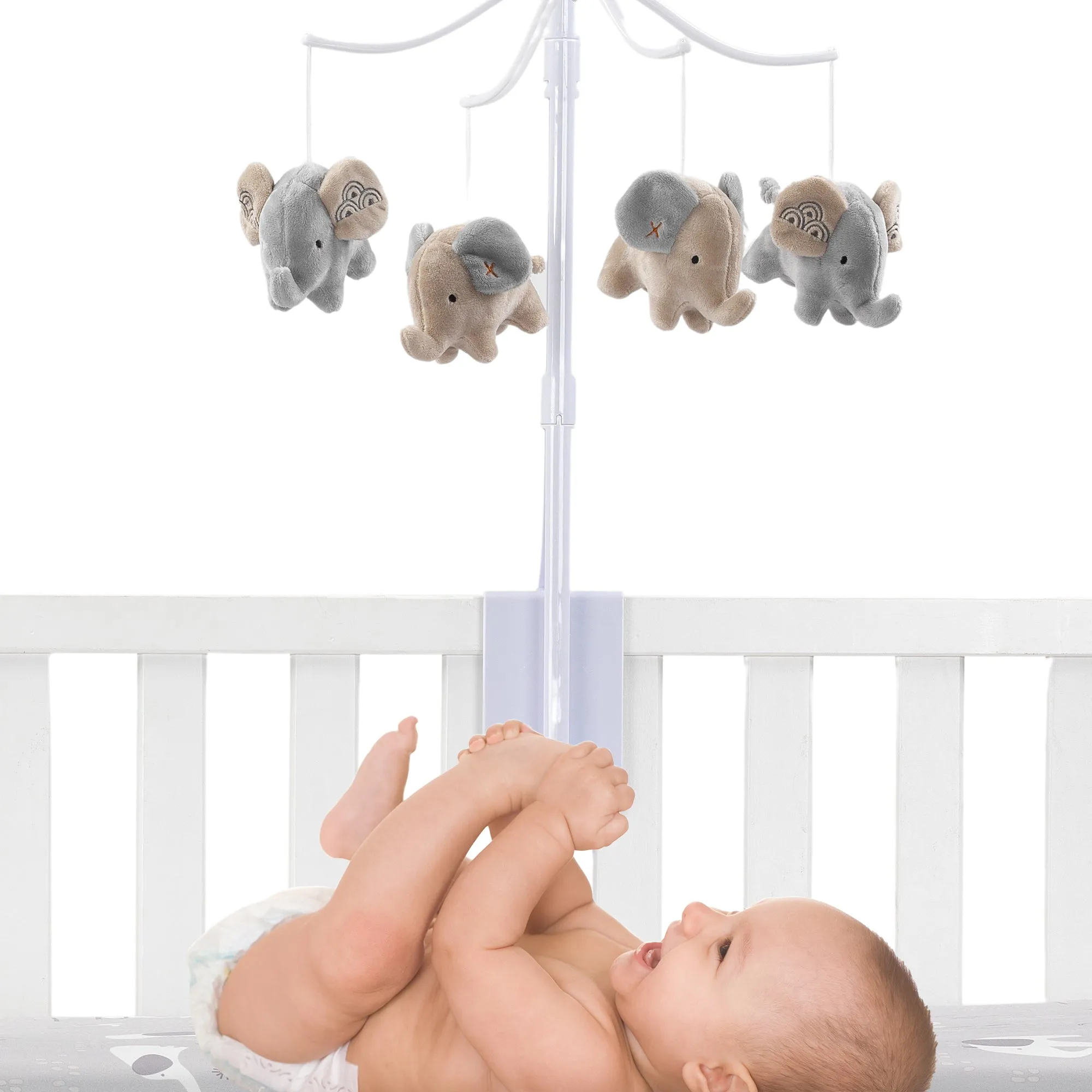 Elephant Love Musical Baby Crib Mobile