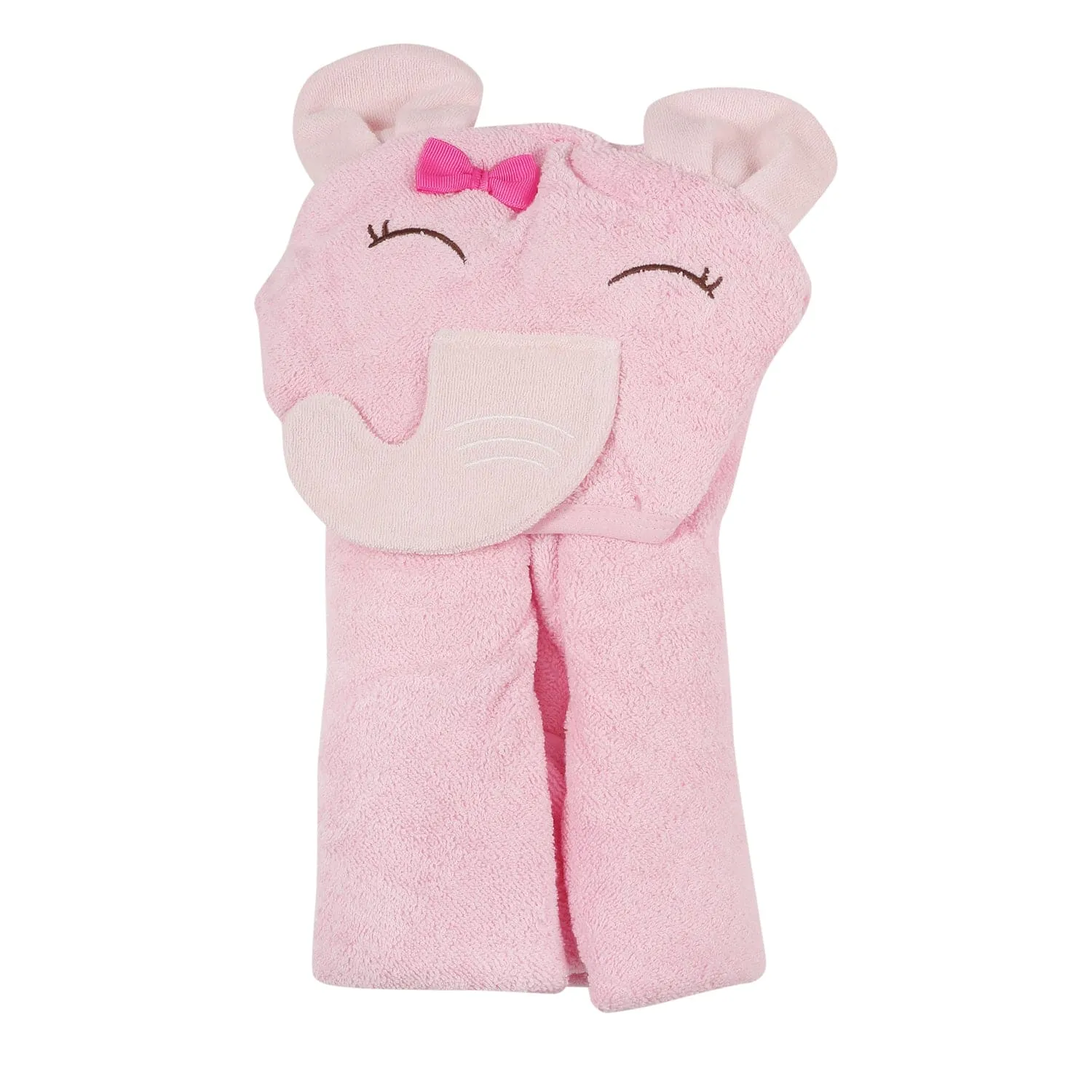 Elephant Pink Hooded Towel