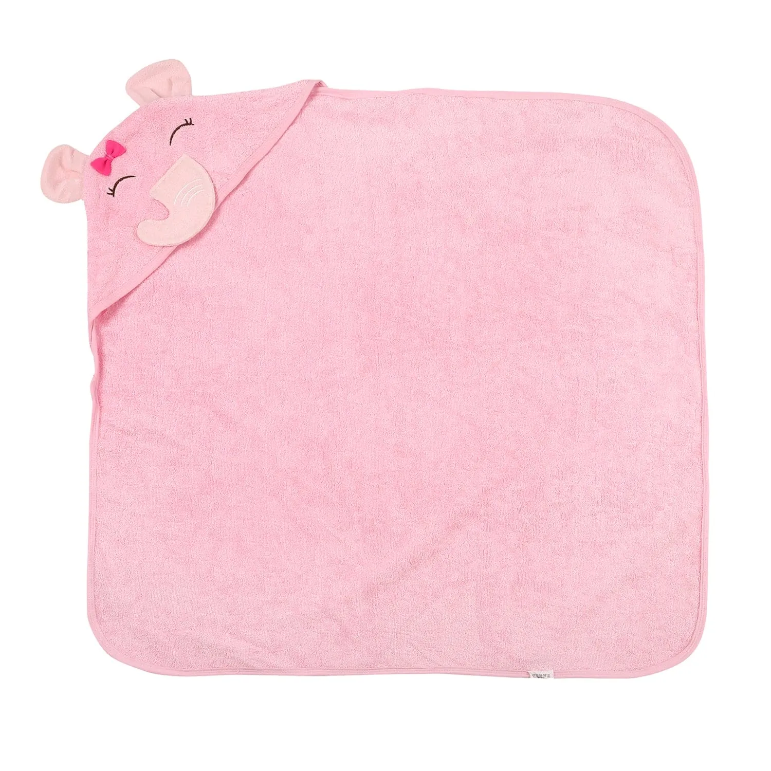 Elephant Pink Hooded Towel