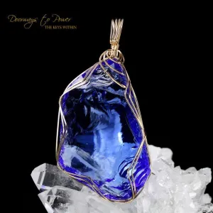 Elestial Starlight Sapphire Andara Pendant 14k OverSoul \ 6D