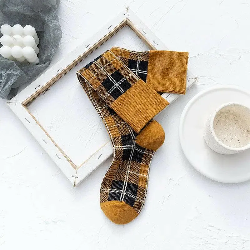 Elevate Your Style with Plaid Knee Socks