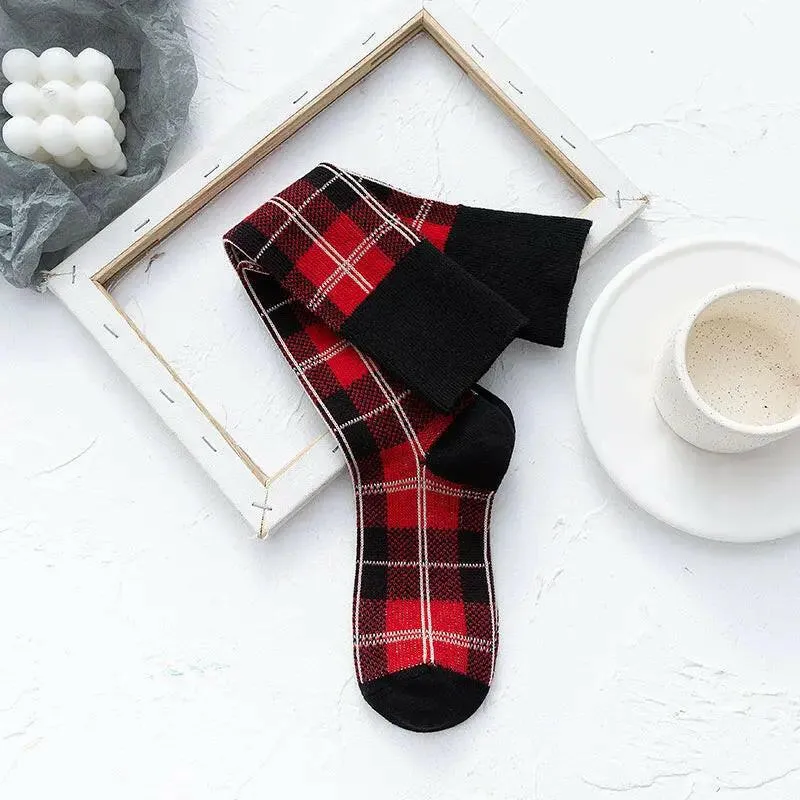 Elevate Your Style with Plaid Knee Socks