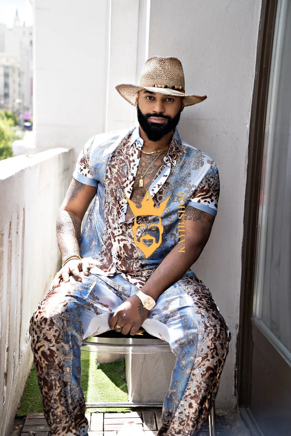 Elevate Your Summer Style: Men's Luxury Silk Set