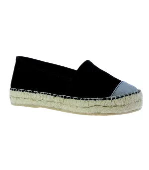 Elisa 3 Flat Espadrilles Black