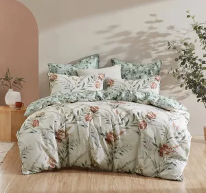 Elise Quilt Cover Set Range Sage