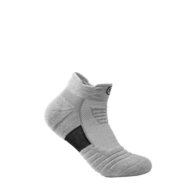 Elite Socks Men's Socks Sports Socks Low Cut Short Tube Basketball Socks Thick Towel Bottom Boat Socks Sweat-absorbent Running Tube