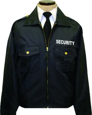 ELITE WINDBREAKER JACKET WITH SILK SCREEN ID-Black-2XL-Security ID (White)