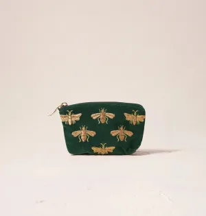 Elizabeth Scarlett Honey Bee Forest Velvet Coin Purse