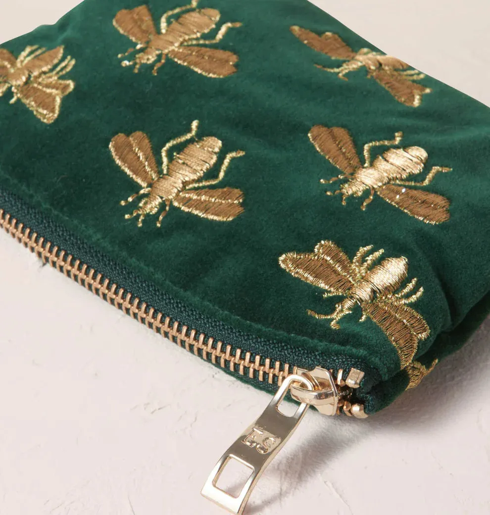 Elizabeth Scarlett Honey Bee Forest Velvet Coin Purse