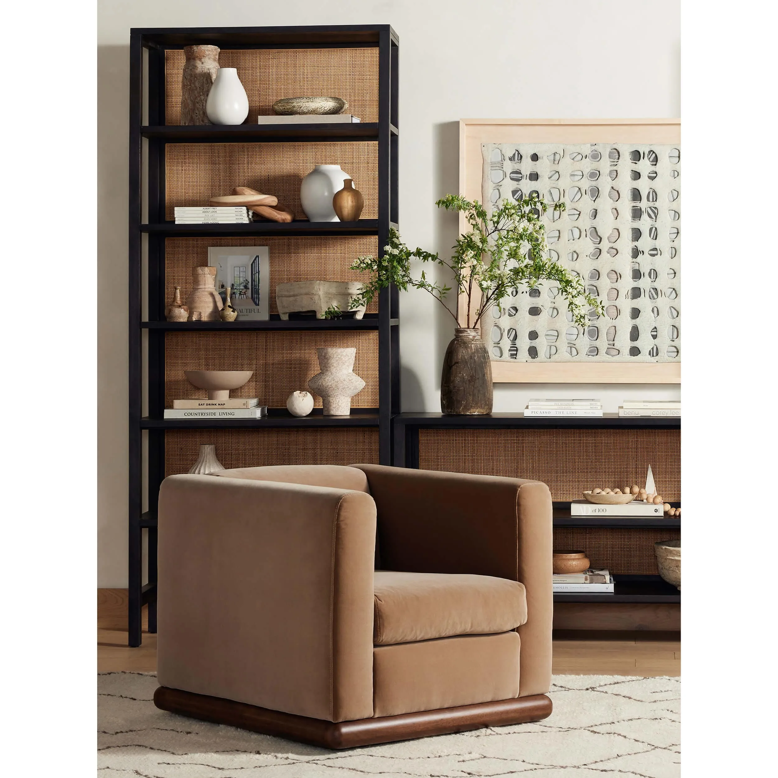 Elizabeth Swivel Chair, Surrey Taupe