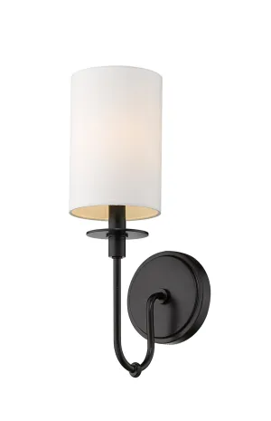 Ella 1-Light Wall Sconce in Matte Black